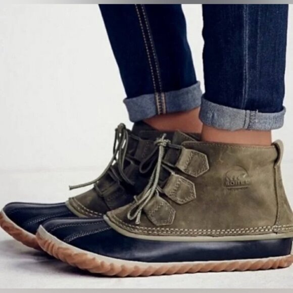 Sorel Out N About Classic Duck Boot Elk Green Size 7 Old Money Classic Preppy - Picture 1 of 11